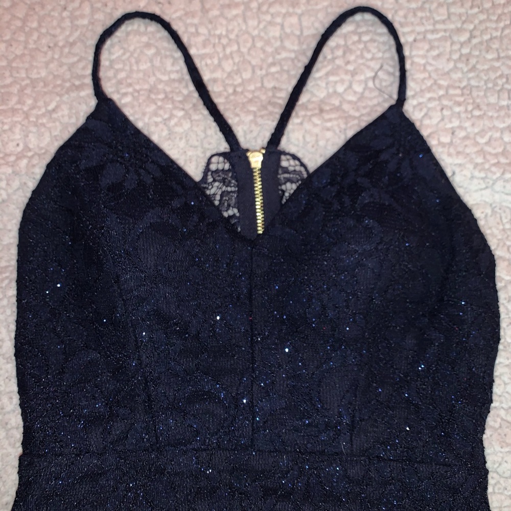 blue sparkled cocktail dress - Picture 4 of 5